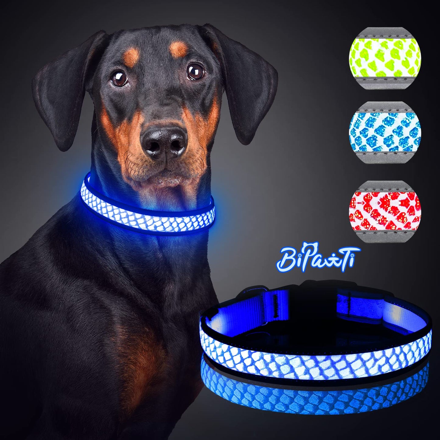 GlowGuard™ USB Rechargeable LED Dog Collar – Night Safety & Waterproof Design
