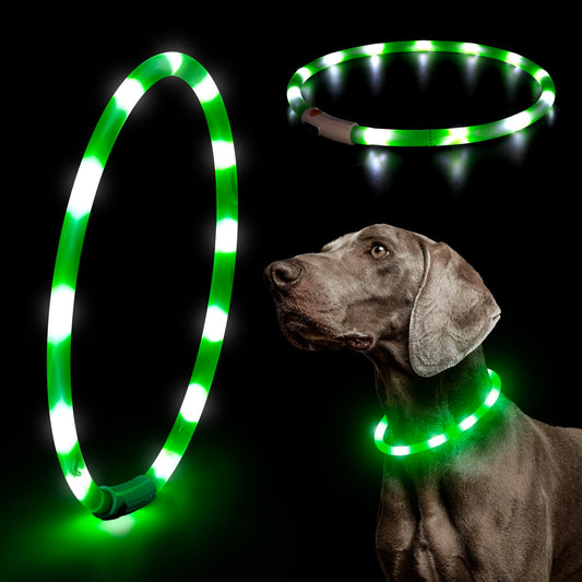 GlowGuard™ USB Rechargeable LED Dog Collar – Night Safety & Waterproof Design